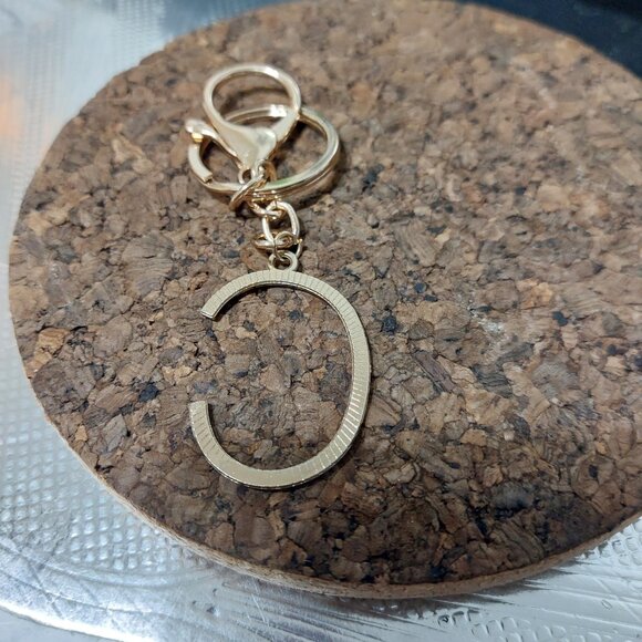 Initial Letter C Simple Keychains Bag Charm Accessory Blingy - Picture 6 of 6